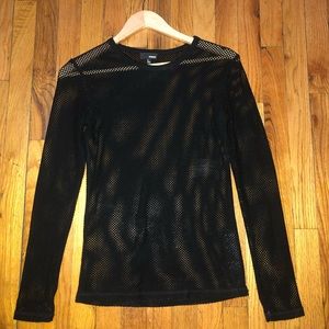 Mesh Long Sleeve Top